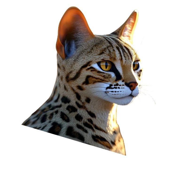 Savannah Chat Chat Maman Mignon Serval Léopard Chats