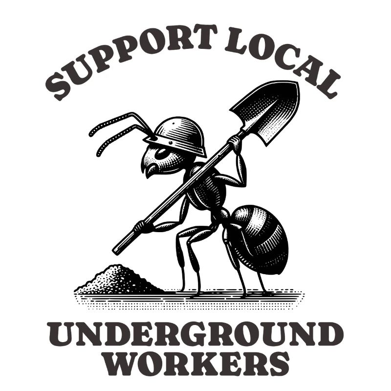 Support Local Underground Workers Lustiges Ant