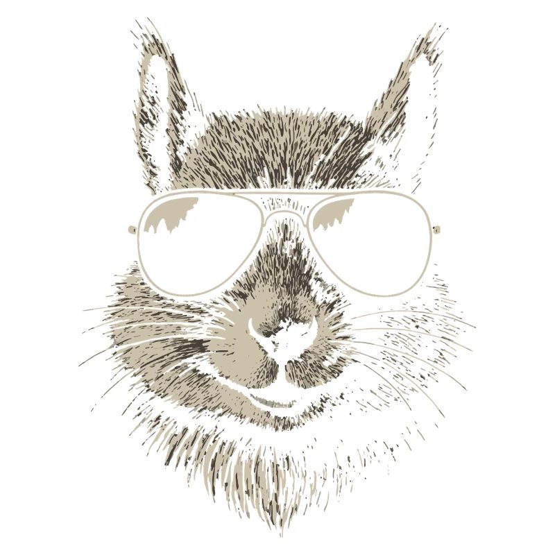 Cool Squirrel Wearing Sunglasses Illustration