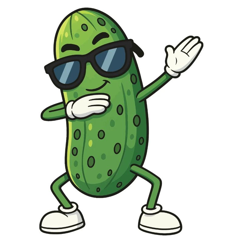 Cool Dancing Cornichon Dabbing Lunettes de soleil de dessin animé