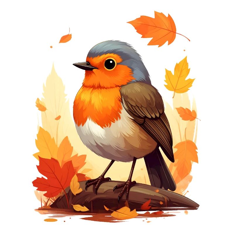Rotkehlchen im Herbst