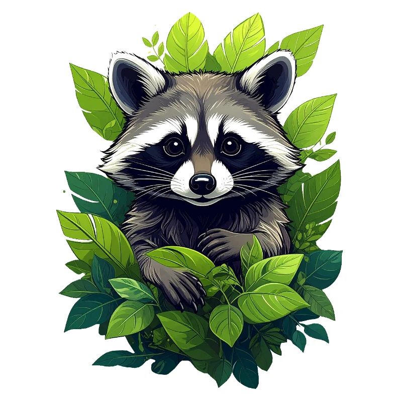 Waschbär im Wald