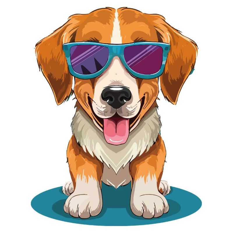 Beagle mit Sonnenbrille 
