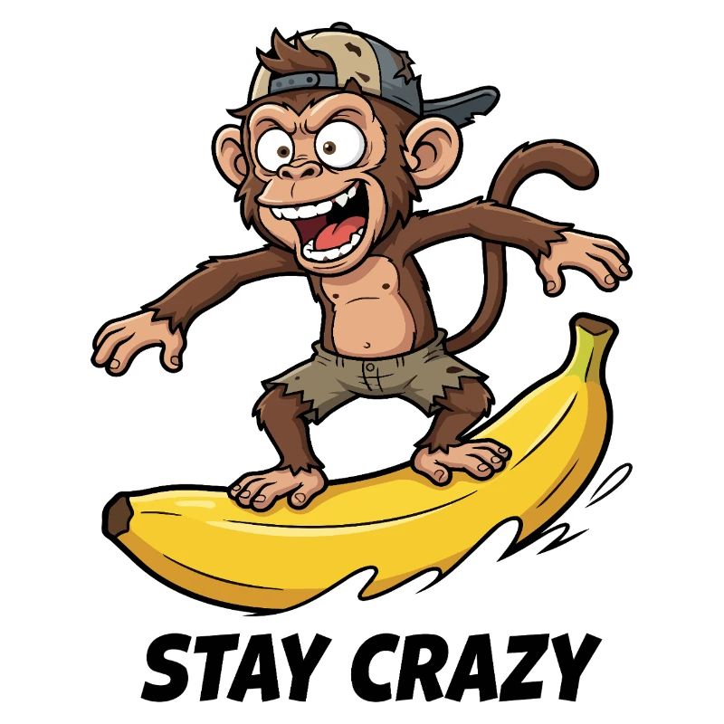 Le singe surfeur de bananes
