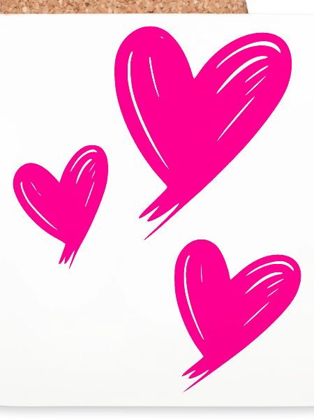 Herzen pink