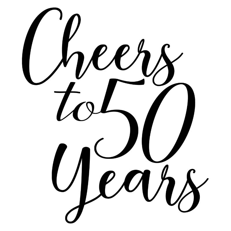 Cheers To 50 Years - Geburtstags- oder Jubiläumsgeschenk