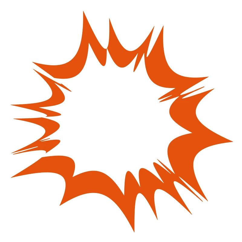 Comic speech bubble explosion