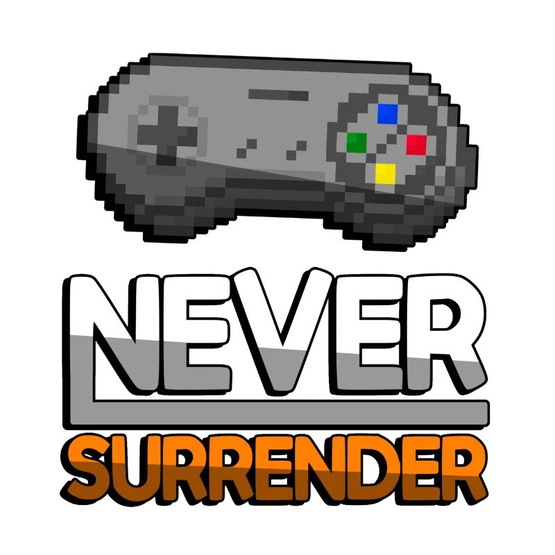NEVER SURRENDER (Orange)+ SNES Controller - Gaming