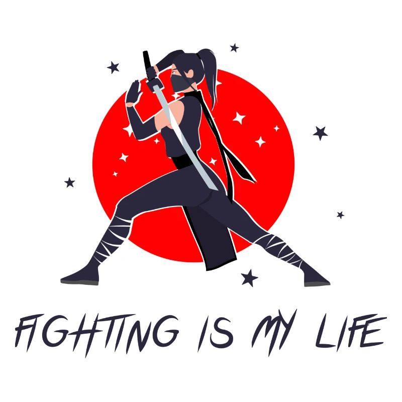 Combattant en pose de combat avec épée