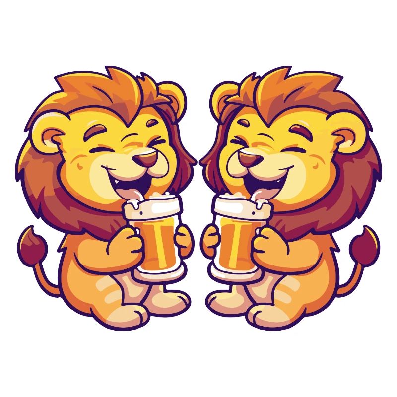 Lion Comic Bière Drôle Alcool