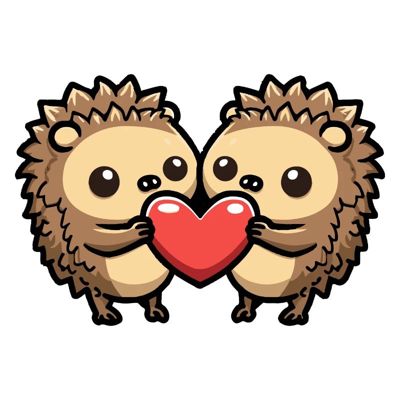 Igel Comic Paar Liebe
