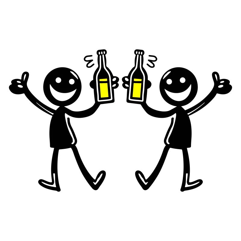 Drinking Team Illustration Bier