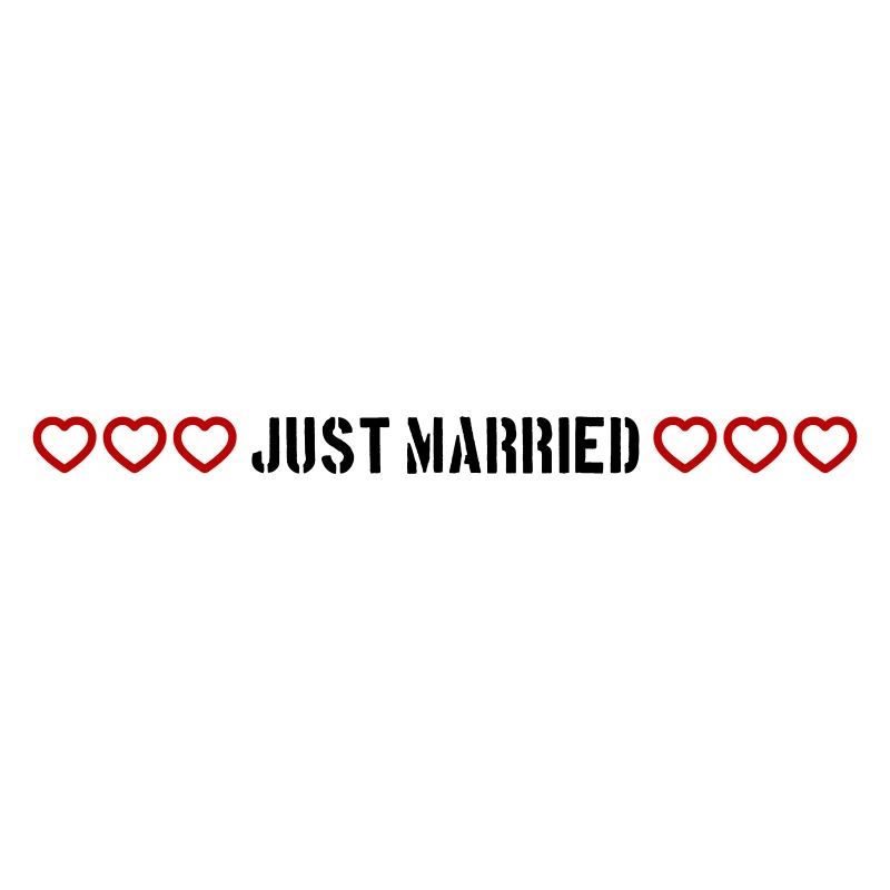 Just Married Hochzeit herzchen