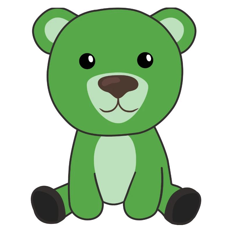 ours vert ours coloré animaux mignons ours