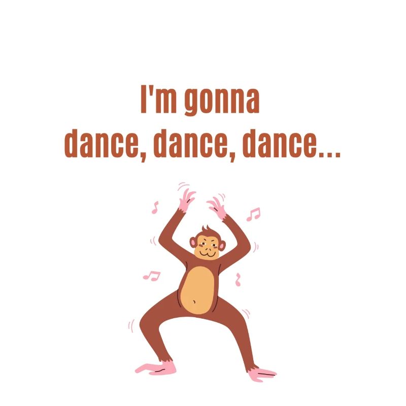 Fasching Dance dance dance.. lustig tanzender Affe