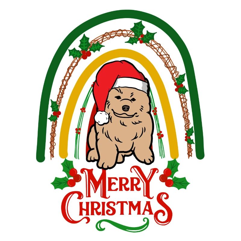 Chow Chow Chien de Noël