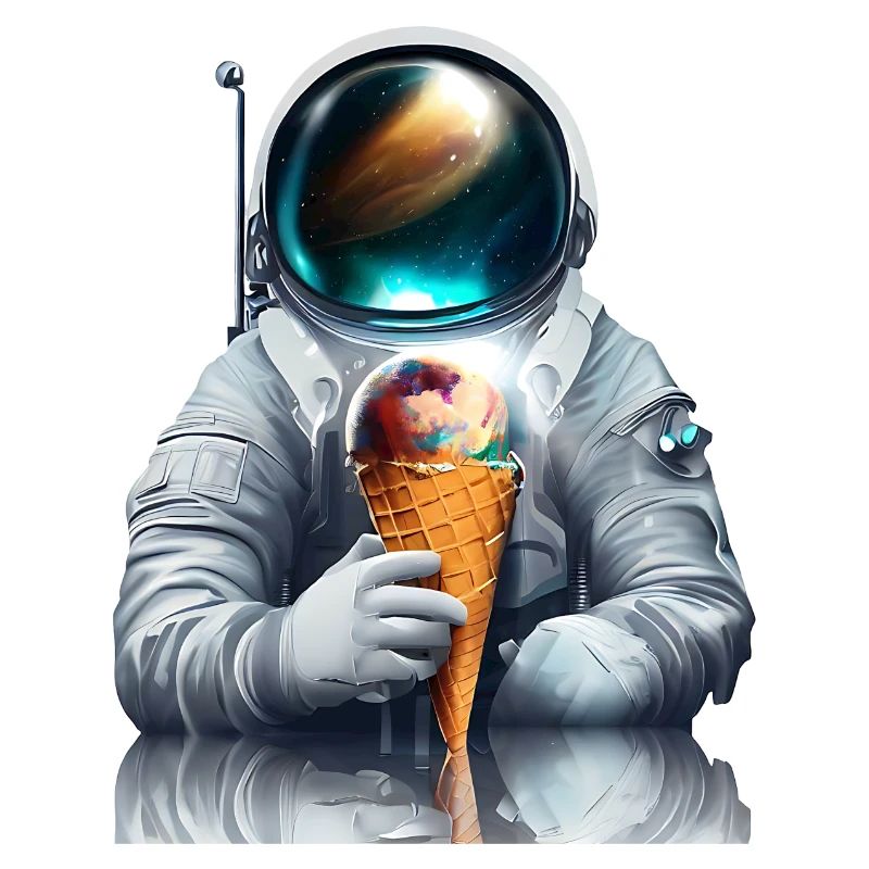 Waffel Eis Astronaut