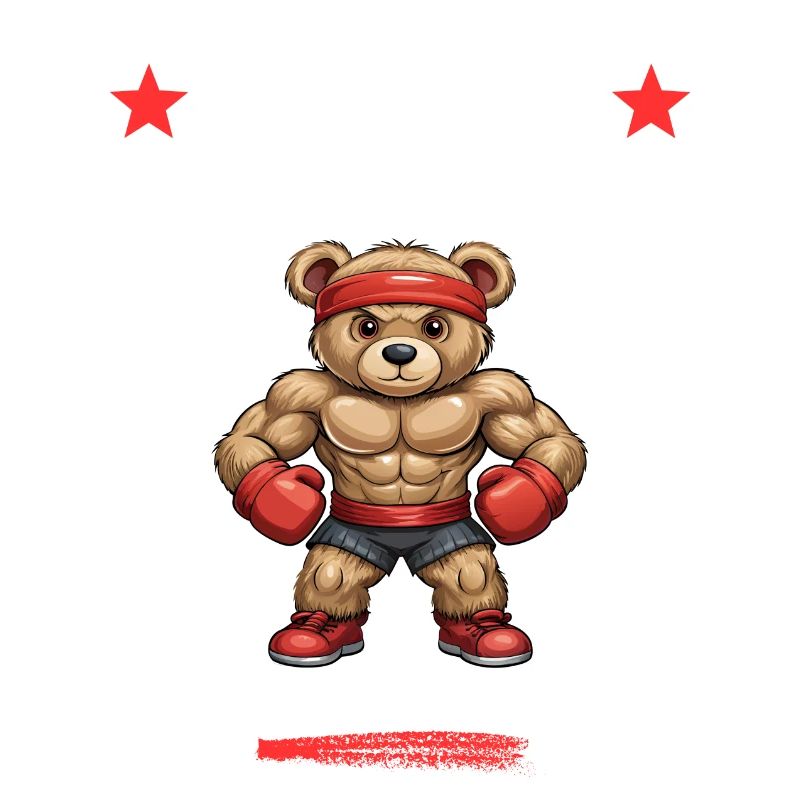 Cool Teddy Boxer - AI-Generated