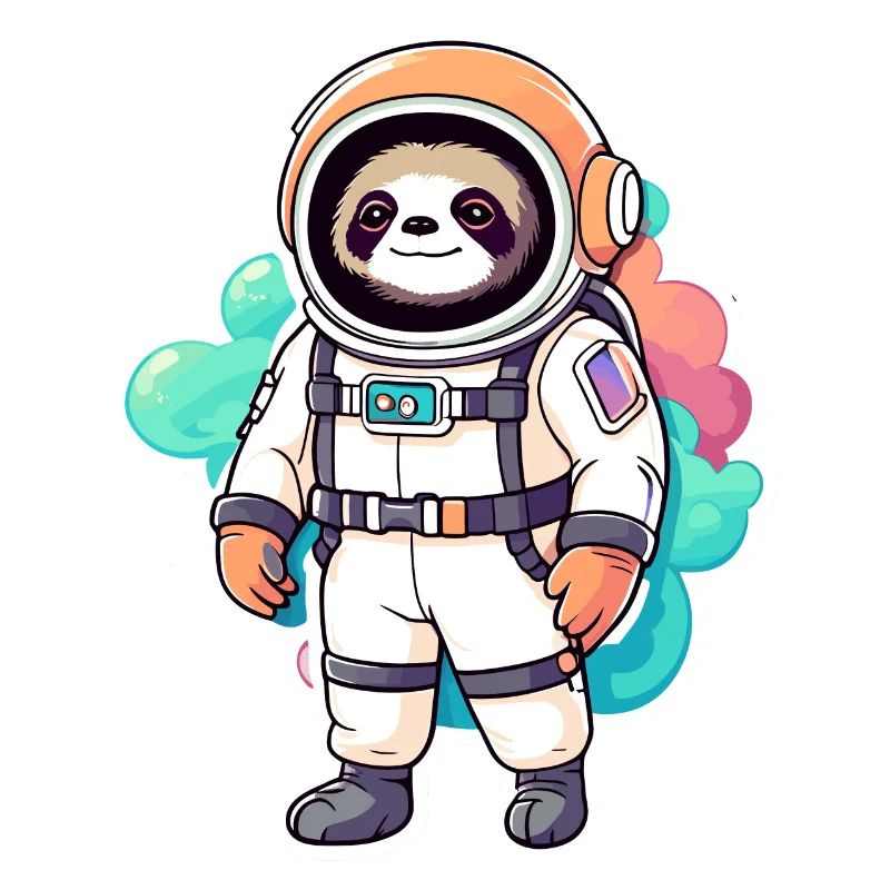 Faultier Astronaut Illustration