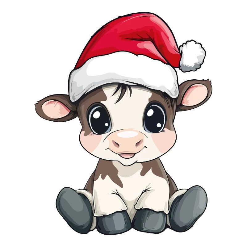 Vache Noël mignon Noël mignon Noël
