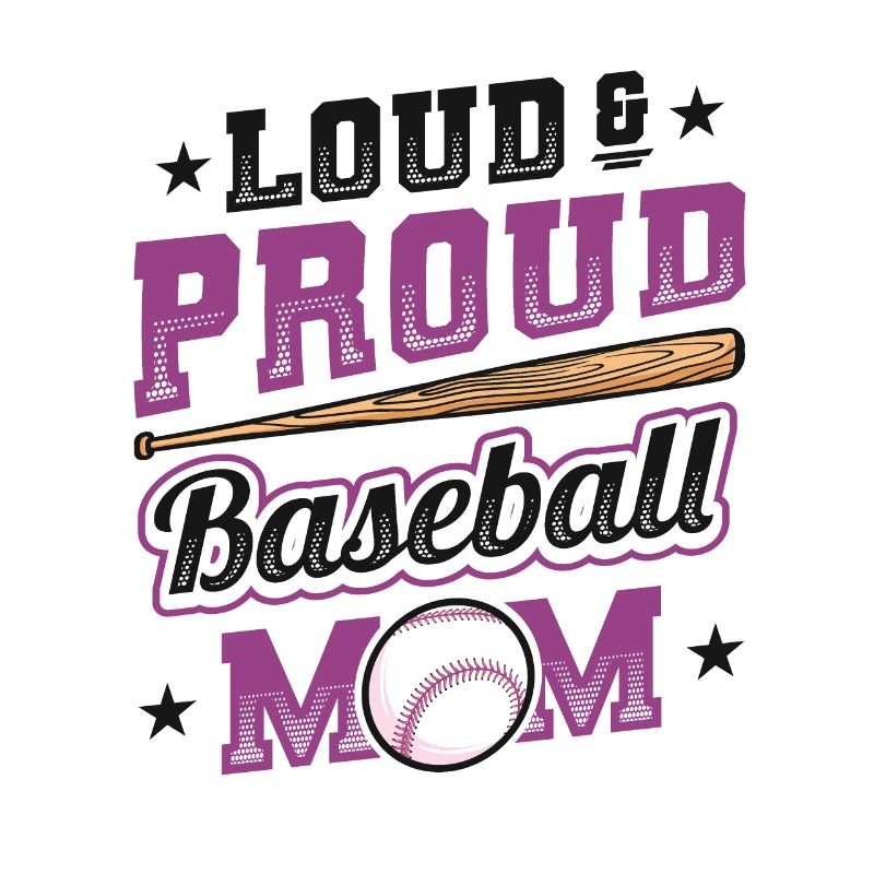Laut und stolzer Baseball-Mutter