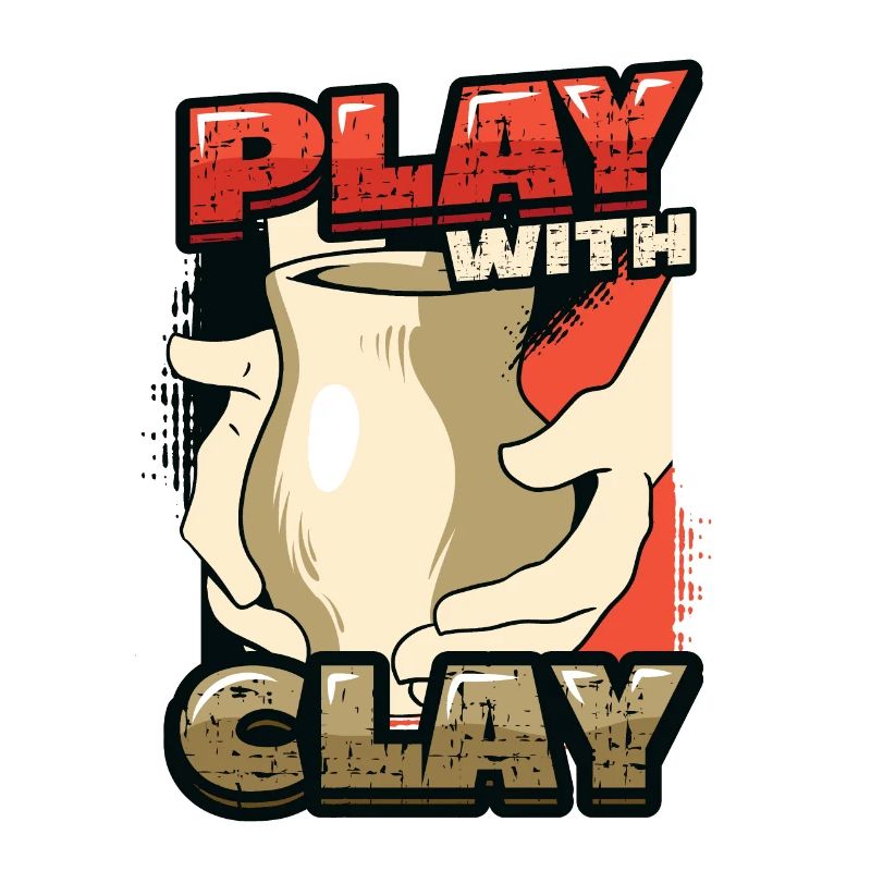 Playing with clay pottery