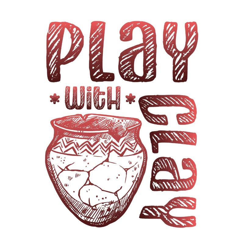 Playing with clay pottery