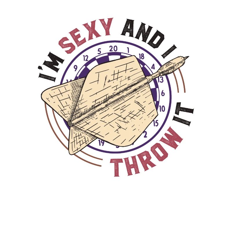 Ich Bin Sexy Und Werfe Einen Dartpfeil