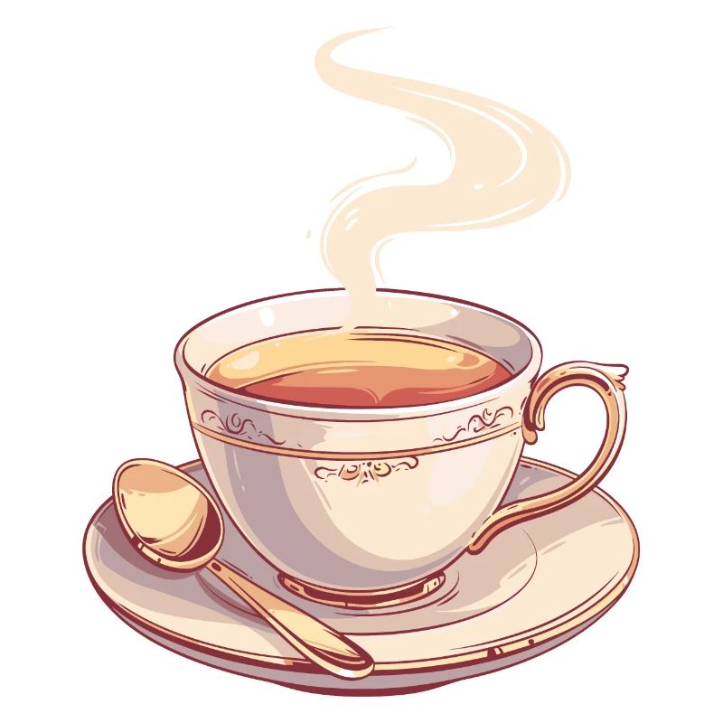 Tea in classic tea cup retro