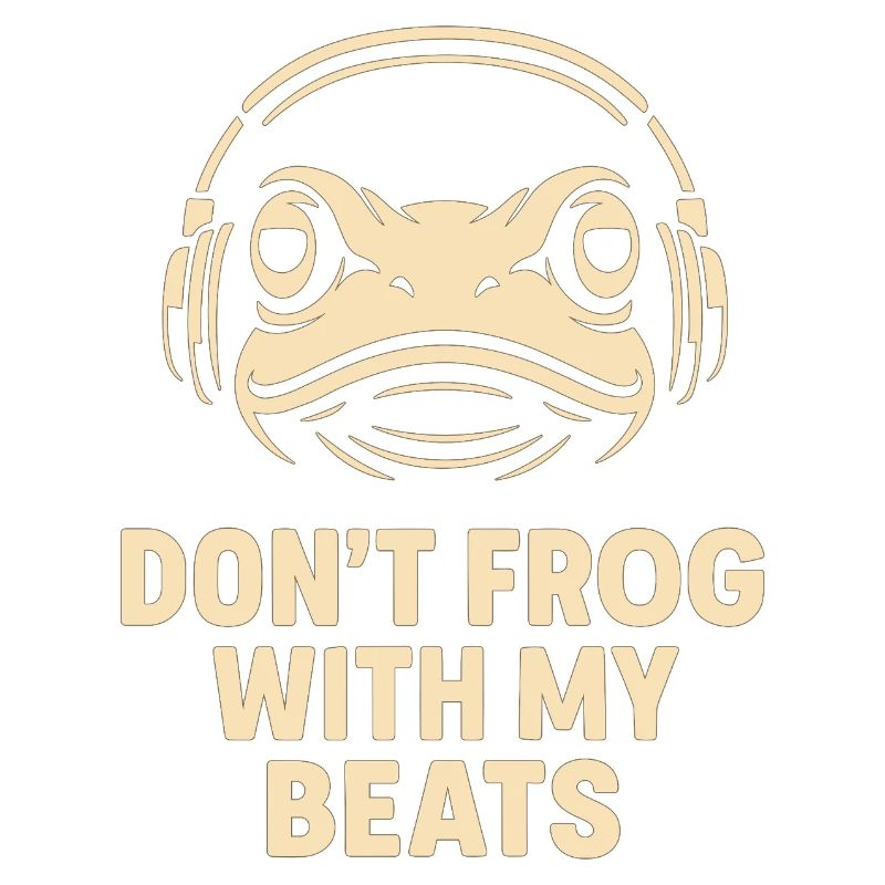 Frosch mit Kopfhörer