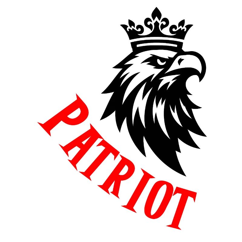 Patriotic Curved Red Typography