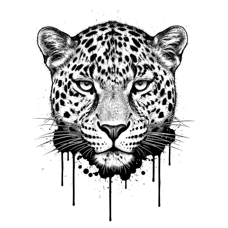 Leopard Head Illustration