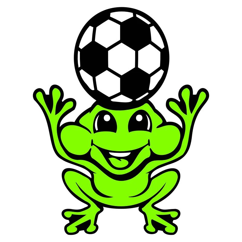 Frog Soccer Header Ball Playing Toad