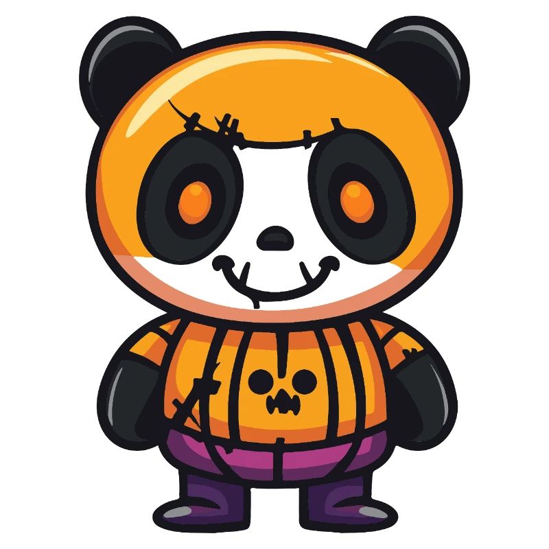 Panda Halloween Zombie