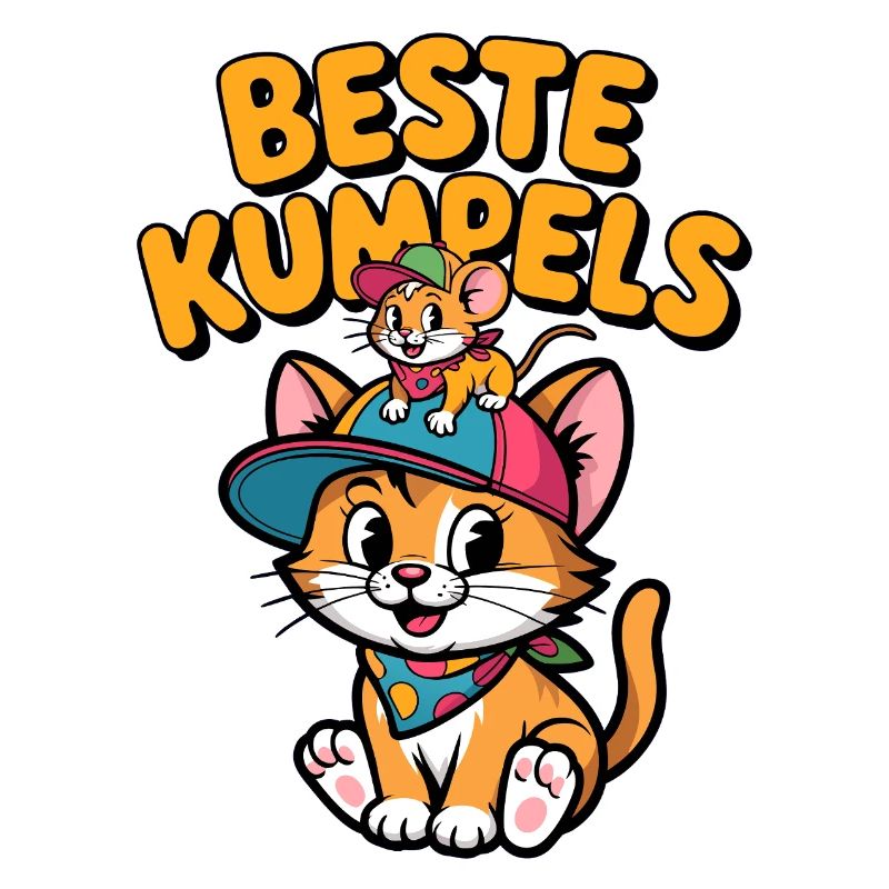 Chat et souris mignons comme meilleurs amis