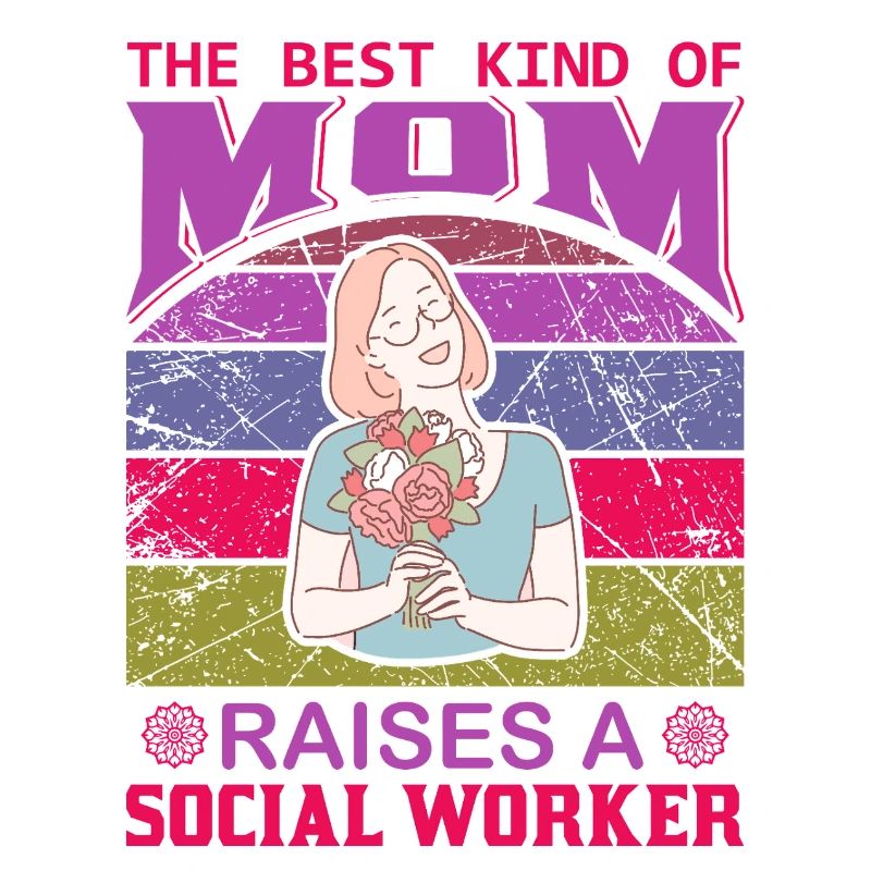 Beste Mutter zieht ein Sozialarbeiter-Hemd groß