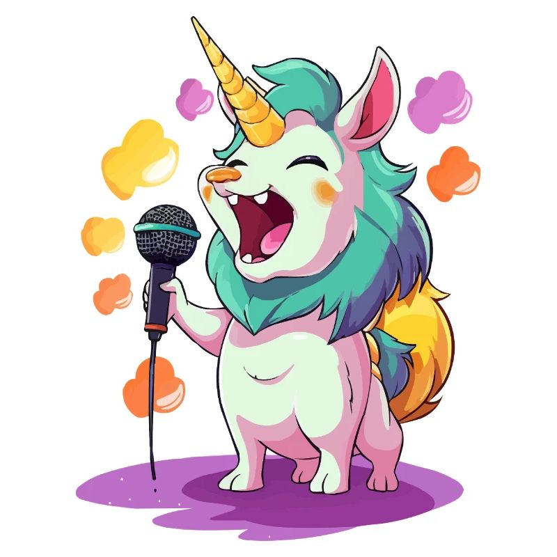 Singendes Einhorn Bühnenperformer