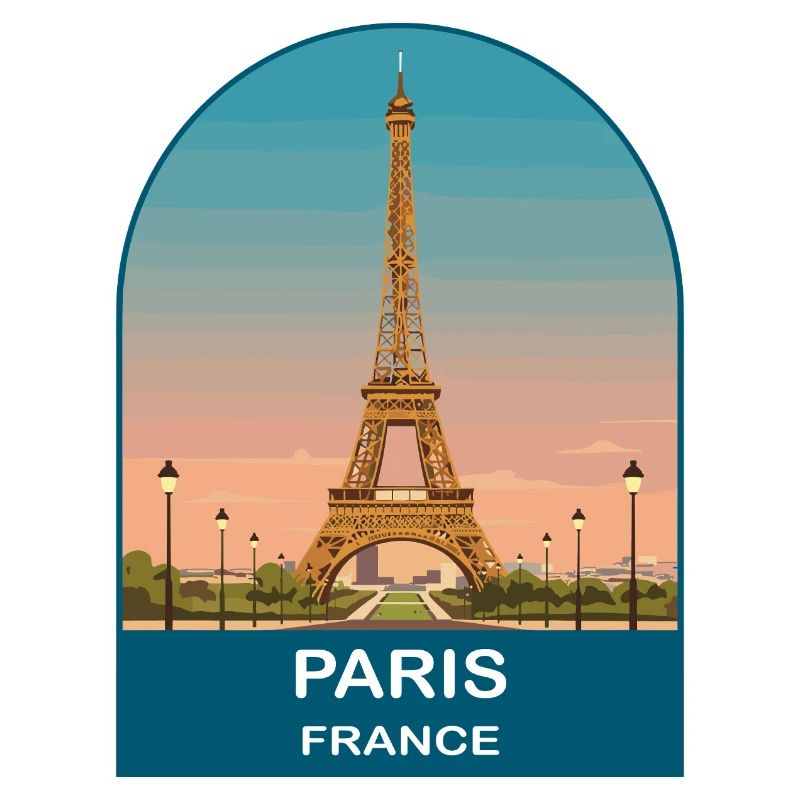 Paris, Frankreich Eiffelturm Vintage-Reiseplakat