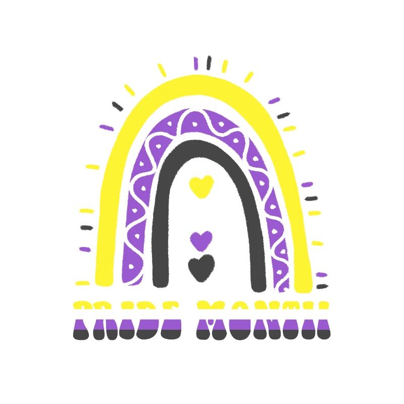 Happy Pride Month Nonbinary Boho Rainbow