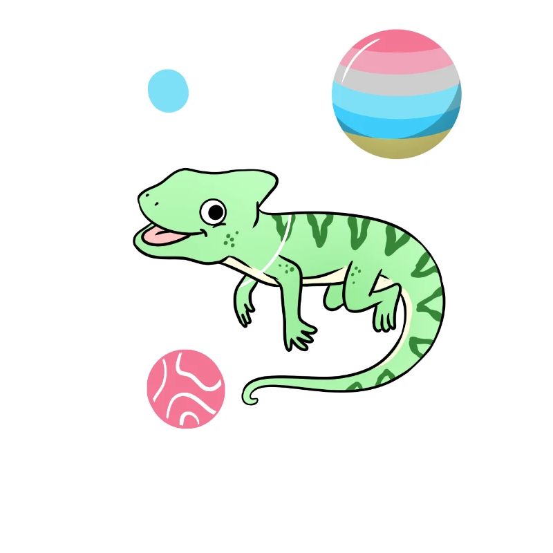 Caméléon Astronaute Genderflux Pride