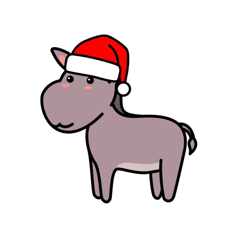 Donkey Comic Christmas Xmas