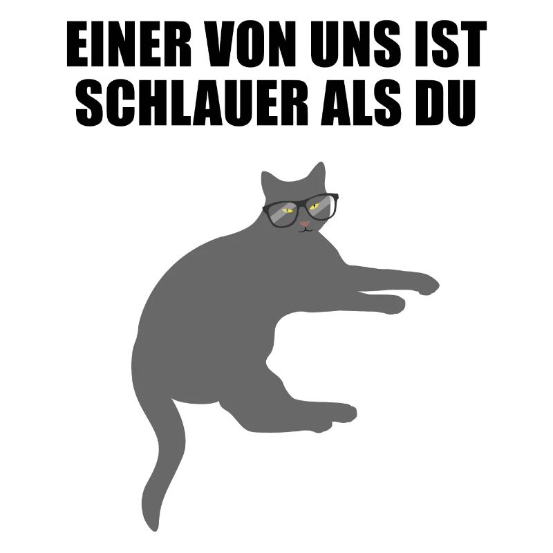 Freche Schlaue Nerd Katze Lustiger Spruch Geschenk