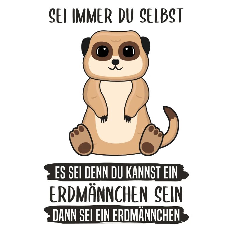 Erdmännchen Sei Immer Du Selbst Spruch Geschenk