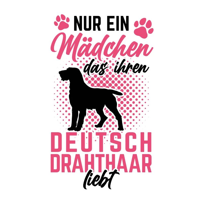 Mädchen das ihren Deutsch Drahthaar liebt