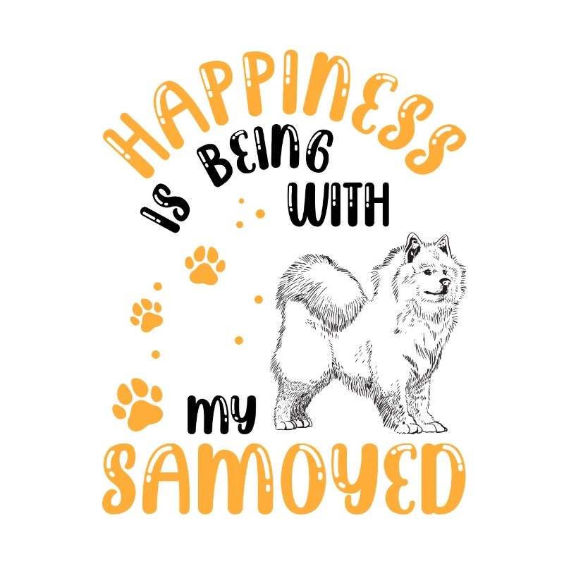 Samoyède me rend heureux Samoyède Spitz