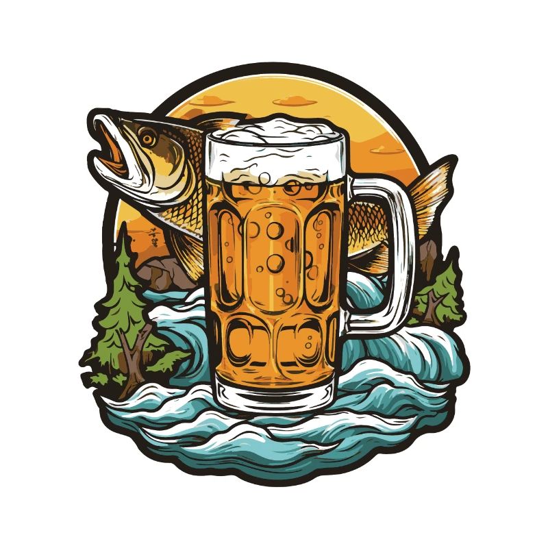 Fischen Bier Angeln