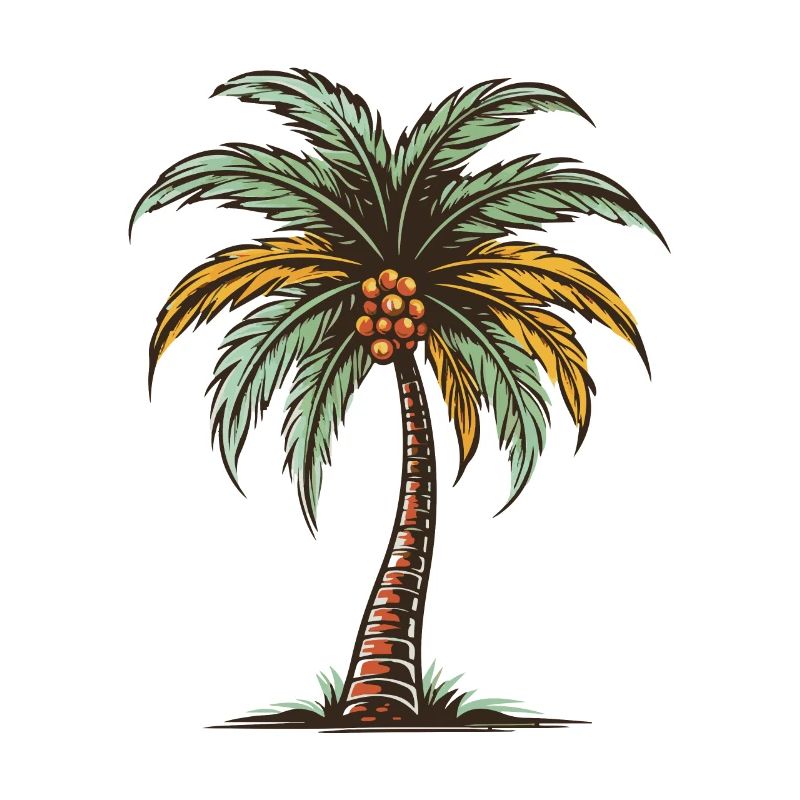 Icône de vacances de palmier