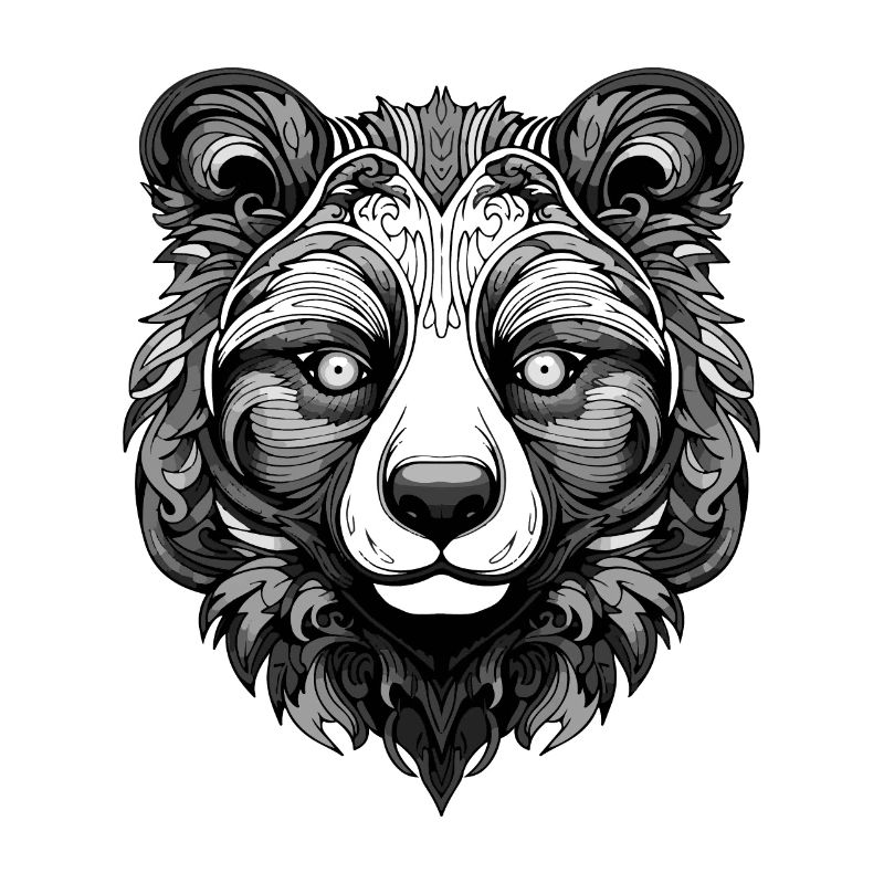 Panda Tier Kopf