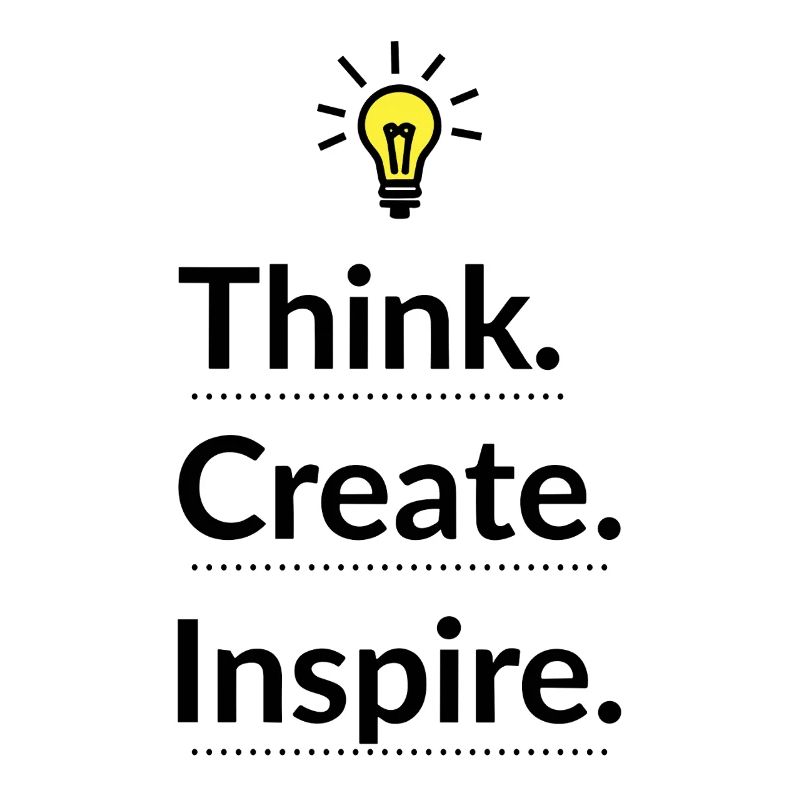 Think Create Inspire Light Bulb