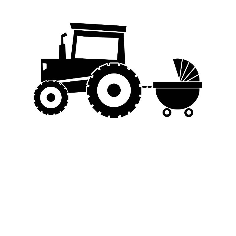 Traktor mit Babywagen